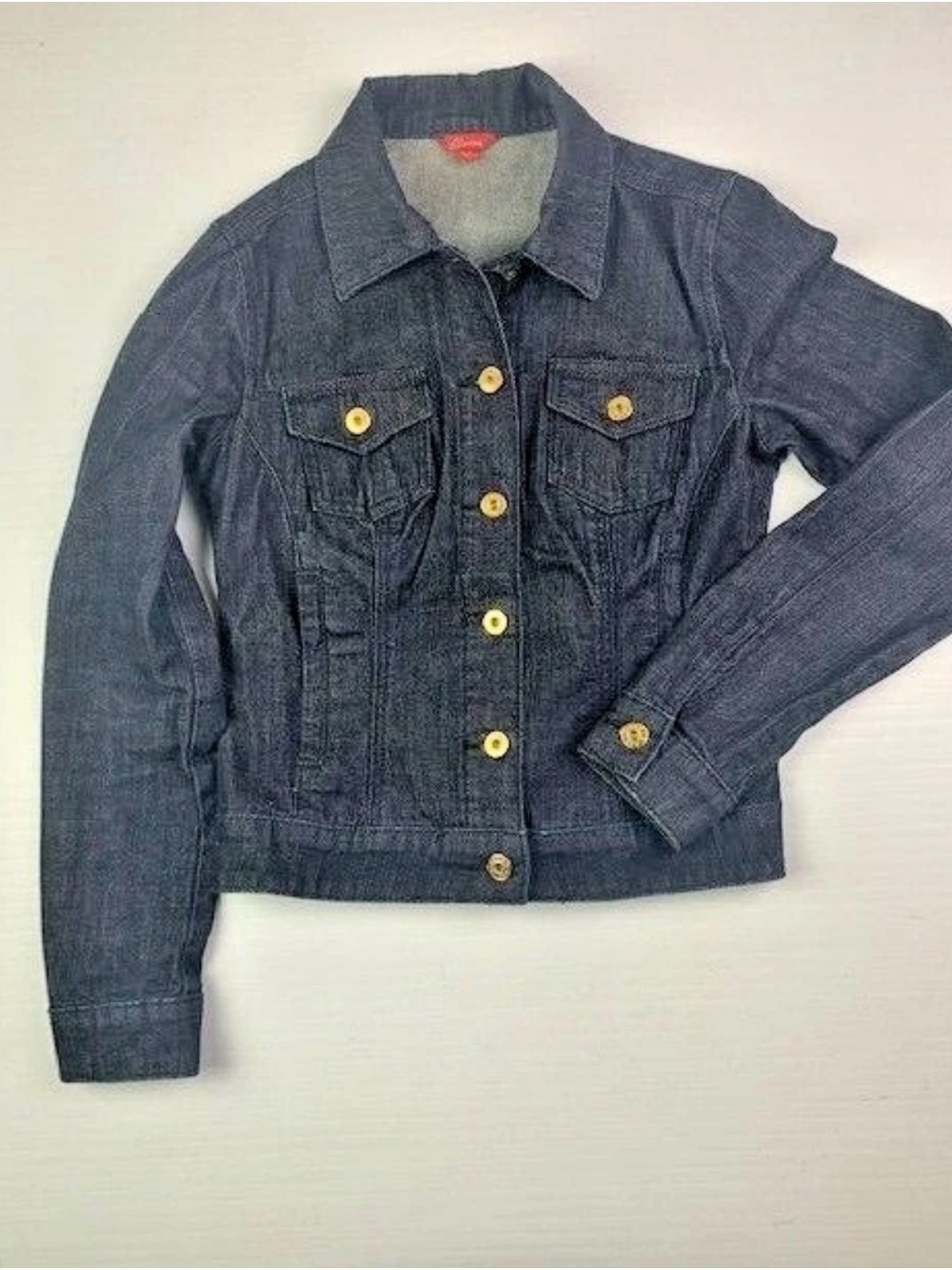 GUESS Womens Cropped Denim Jacket Size S Blue
